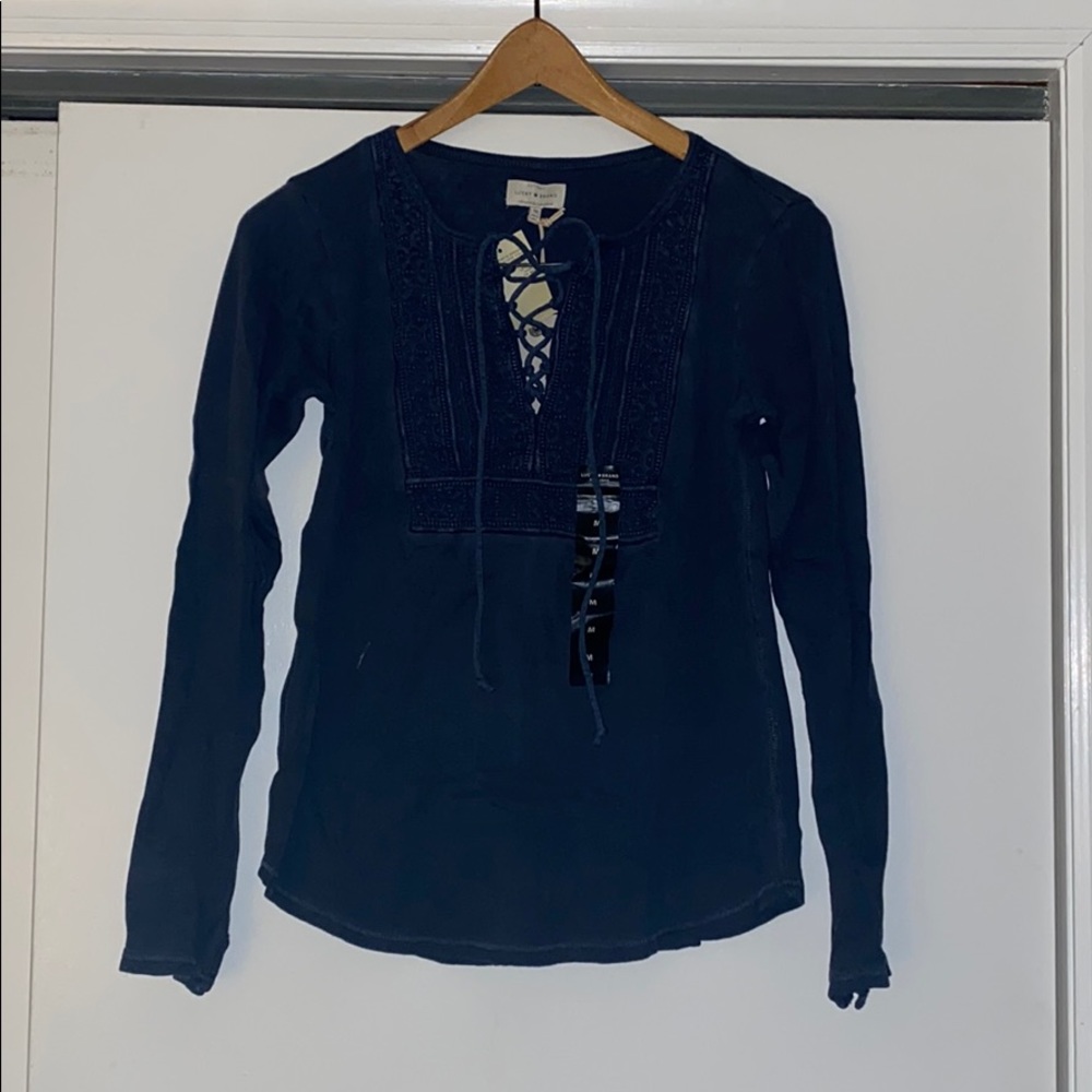 Blue lucky brand shirt